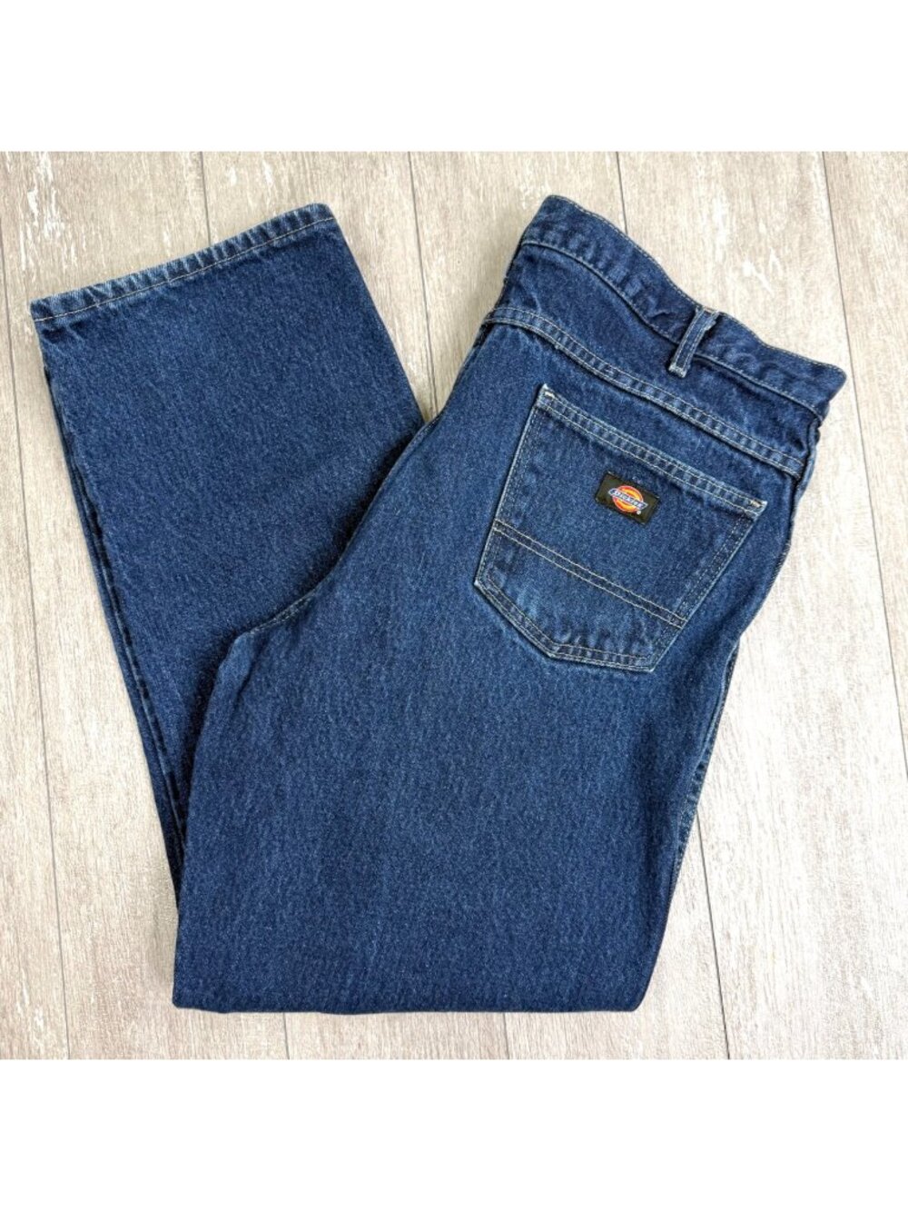 Dickies Mens Blue Denim Straight Leg Jeans Size 38x30